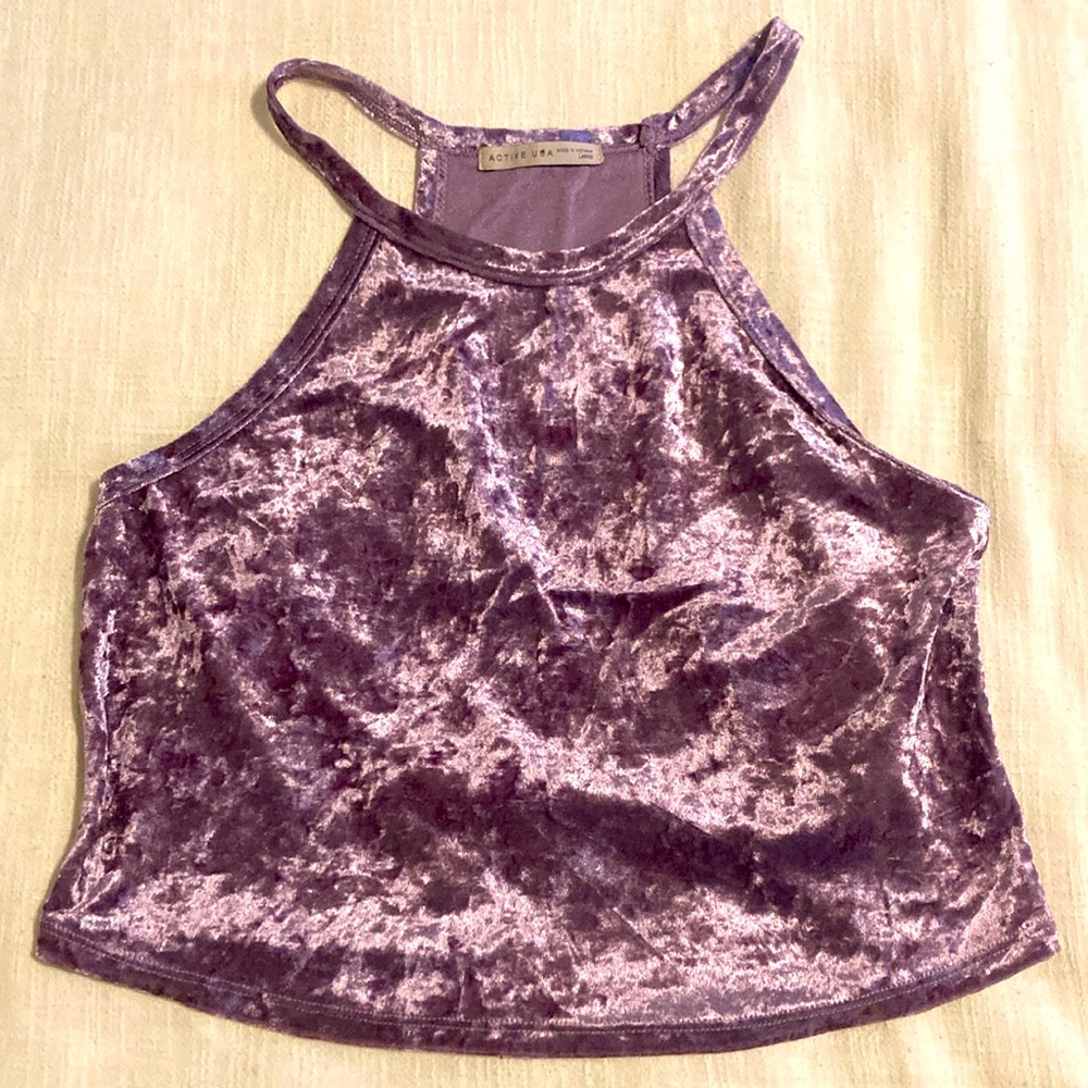 Active USA Ice Velvet Crop Tank